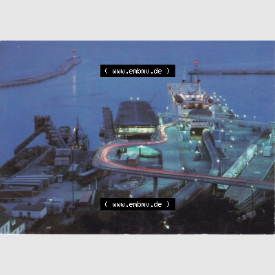 Ansichtskarte DDR Bezirk Rostock, Kreis Rügen, Stadt Sassnitz Postkarte in Farbe Saßnitz auf Rügen, Fährhafen bei Nacht. Ansichtskarte bzw. Postkarte... Sammlung