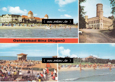 Ansichtskarte bzw. Postkarte in Farbe / Color aus DDR-Zeiten, Bezirk Rostock, Kreis Rügen Ostseebad Binz, unsortierte DDR-Sammlung Sammlung