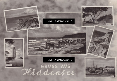 s/w - schwarzweiß Ansichtskarte bzw. Postkarte aus DDR-Zeiten, Insel Hiddensee im Norden der DDR Sammlung