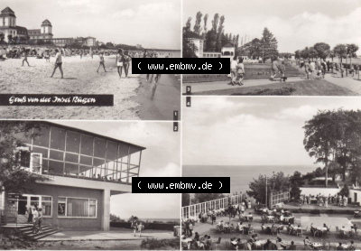 Ansichtskarte bzw. Postkarte aus DDR-Zeiten, Bezirk Rostock, Kreis Rügen, Grüße der Insel Rügen der DDR Sammlung