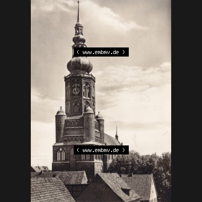 Ansichtskarte DDR Bezirk Rostock, Kreis Greifswald unsortiert Dom St. Nicolai I.. Ansichtskarte bzw. Postkarte in schwarzweiß - s/w aus DDR-Zeiten der Deutschen... Sammlung
