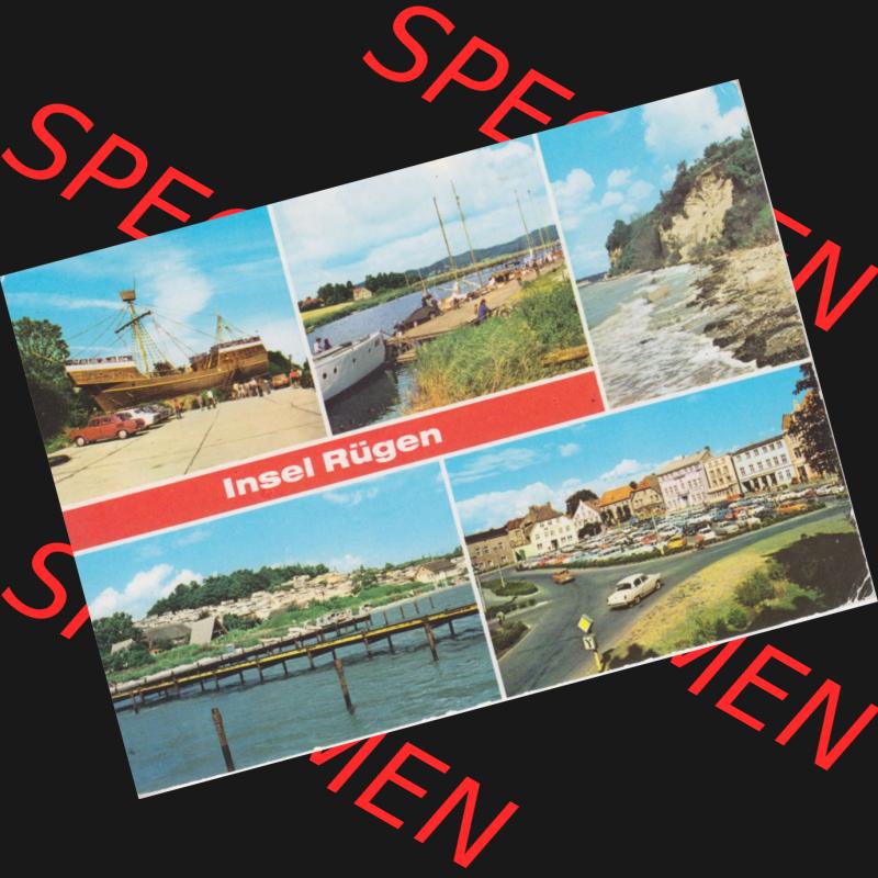Ansichtskarte DDR Bezirk Rostock, Kreis Rügen, Insel Rügen allgemein, 1978, Saßnitz, Sellin, Steilufer bei alt Reddevitz, Putbus und Bergen.... Sammlung