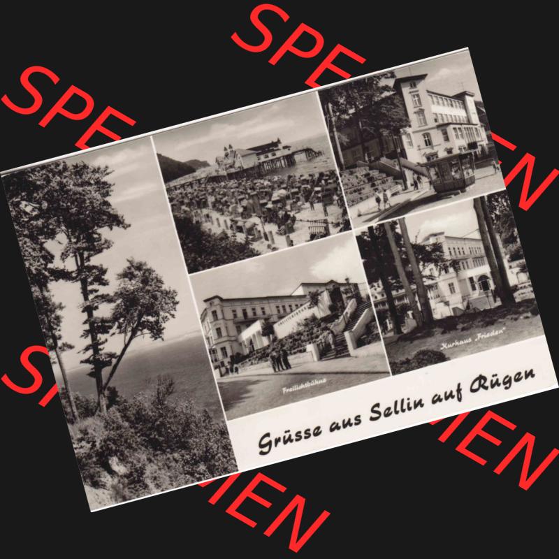 Ansichtskarte DDR Bezirk Rostock, Kreis Rügen, Ostseebad Sellin: DDR Verbraucherpreis M -,25 Best.-Nr. G 2213, Grüße aus Sellin auf Rügen.... Sammlung