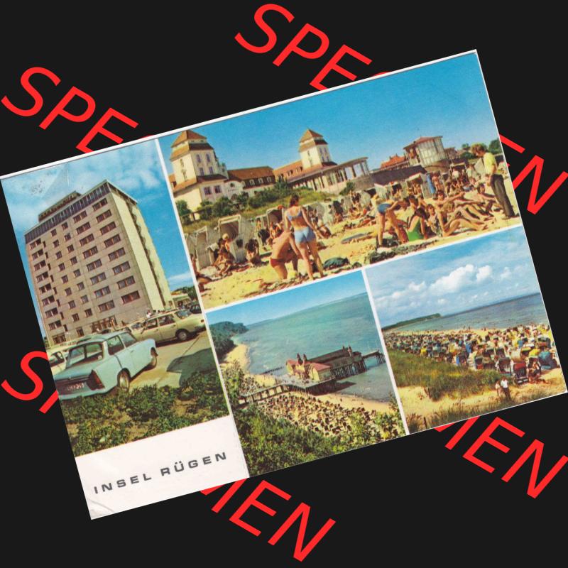 Ansichtskarte DDR Bezirk Rostock, Kreis Rügen, mit Insel Rügen allgemeiner Ansichtskarte: Insel Rügen Saßnitz, Binz, Sellin, Göhren.... Sammlung