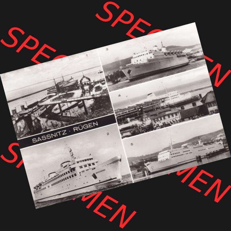 Ansichtskarte DDR Bezirk Rostock, Kreis Rügen, Stadt Sassnitz Fährhafen, Fährschiffe Warnemünde, Fährschiff Saßnitz, Treileborg, Schwedenfähre... Sammlung