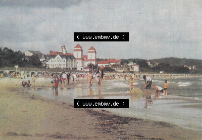 Ansichtskarte bzw. Postkarte in Farbe / Color aus DDR-Zeiten, Bezirk Rostock, Kreis Rügen Ostseebad Binz, unsortierte DDR-Sammlung Sammlung