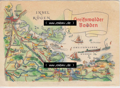 Ansichtskarte bzw. Postkarte in Farbe - Color aus DDR-Zeiten, Bezirk Rostock, Kreis Greifswald, unsortierte DDR-Sammlung Sammlung