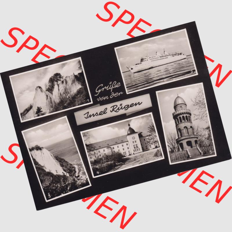 Ansichtskarte DDR Bezirk Rostock, Kreis Rügen, Insel Rügen allgemein, Grüße von der Insel Rügen, Wissower-Klinken, Stubbenkammer, Seemannsheim... Sammlung