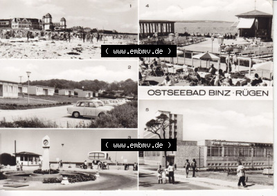 Ansichtskarte bzw. Postkarte in s/w - schwarzweiß aus DDR-Zeiten, Bezirk Rostock, Kreis Rügen Ostseebad Binz, eine Binzer DDR-Sammlung Sammlung