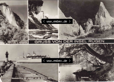 Ansichtskarte bzw. Postkarte aus DDR-Zeiten, der Insel Rügen im Norden der DDR Sammlung