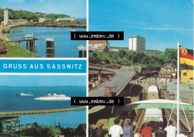 Ansichtskarte bzw. Postkarte aus DDR-Zeiten, Stadt Sassnitz im Norden der DDR Sammlung
