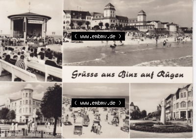 Ansichtskarte bzw. Postkarte in s/w - schwarzweiß aus DDR-Zeiten, Bezirk Rostock, Kreis Rügen Ostseebad Binz, eine Binzer DDR-Sammlung Sammlung