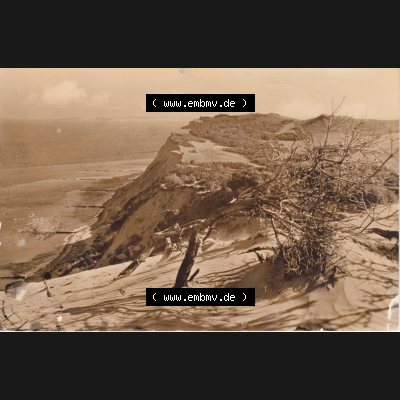 Ansichtskarte DDR Bezirk Rostock, Kreis Rügen, Insel Hiddensee, DDR, Kloster, Hiddensee, Steilufer Wanderdüne. s/w - schwarzweiß Ansichtskarte... Sammlung