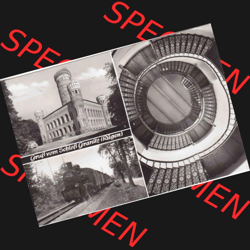 Ansichtskarte DDR Bezirk Rostock, Kreis Rügen, Ostseebad Binz, DDR Gruß vom Schloß Granitz auf Rügen. Ansichtskarte bzw. Postkarte in s/w - schwarzweiß... Sammlung