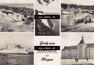 Ansichtskarte bzw. Postkarte aus DDR-Zeiten, Stadt Sassnitz im Norden der DDR Sammlung
