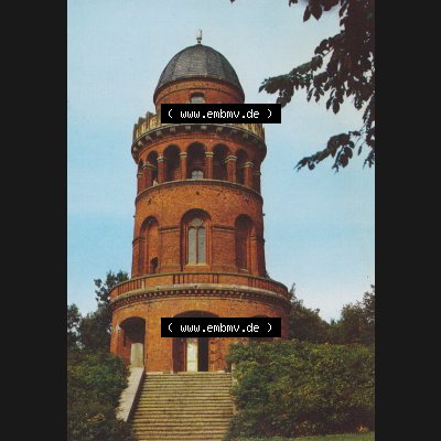 Ansichtskarte DDR Bezirk Rostock, Kreis Rügen, Stadt Bergen auf Rügen Auf dem Rugard, Moritz-Arndt-Turm. Ansichtskarte bzw. Postkarte aus DDR-Zeiten der Deutschen... Sammlung