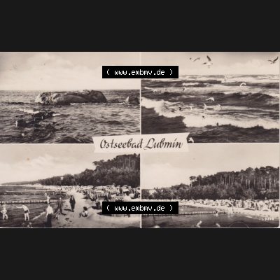 Ansichtskarte DDR Bezirk Rostock, Kreis Greifswald, Ostseebad Lubmin in s/w - schwarzweiß 1969, Ostseebad Lubmin, gelaufen am 06.07.69. Ansichtskarte... Sammlung