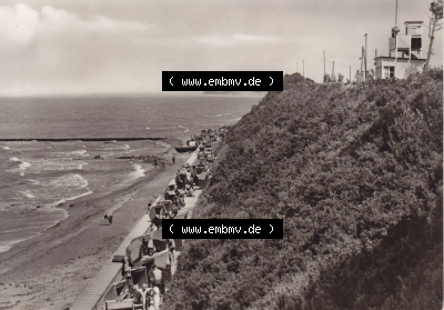 Ansichtskarte bzw. Postkarte in s/w aus DDR-Zeiten, DDR Bezirk Rostock, Kreis Bad Doberan, Ostseebad Nienhagen der DDR Sammlung