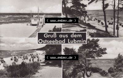 Ansichtskarte bzw. Postkarte in s/w aus DDR-Zeiten, Bezirk Rostock, Kreis Greifswald, Ostseebad Lubmin der DDR Sammlung