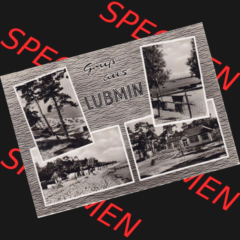Ansichtskarte DDR Bezirk Rostock, Kreis Greifswald, Ostseebad Lubmin in s/w - schwarzweiß 1960, Gruß aus Lubmin, gelaufen mit DDR-Briefmarke 09.07.60.... Sammlung