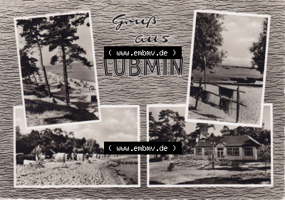 Ansichtskarte bzw. Postkarte in s/w aus DDR-Zeiten, Bezirk Rostock, Kreis Greifswald, Ostseebad Lubmin der DDR Sammlung
