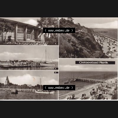 Ansichtskarte DDR Bezirk Rostock, Kreis Bad Doberan, Ostseebad, Stadt Rerik in s/w / schwarzweiß Lesecafé, Am Salzhaff, Heldge Verlag KG, Köthen.... Sammlung