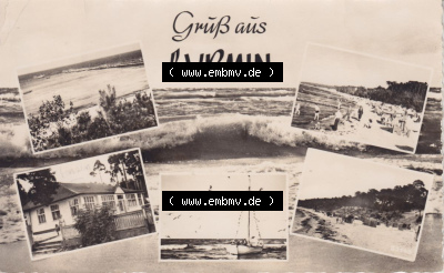 Ansichtskarte bzw. Postkarte in s/w aus DDR-Zeiten, Bezirk Rostock, Kreis Greifswald, Ostseebad Lubmin der DDR Sammlung