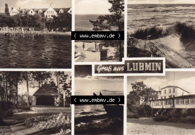 Ansichtskarte bzw. Postkarte in s/w aus DDR-Zeiten, Bezirk Rostock, Kreis Greifswald, Ostseebad Lubmin der DDR Sammlung