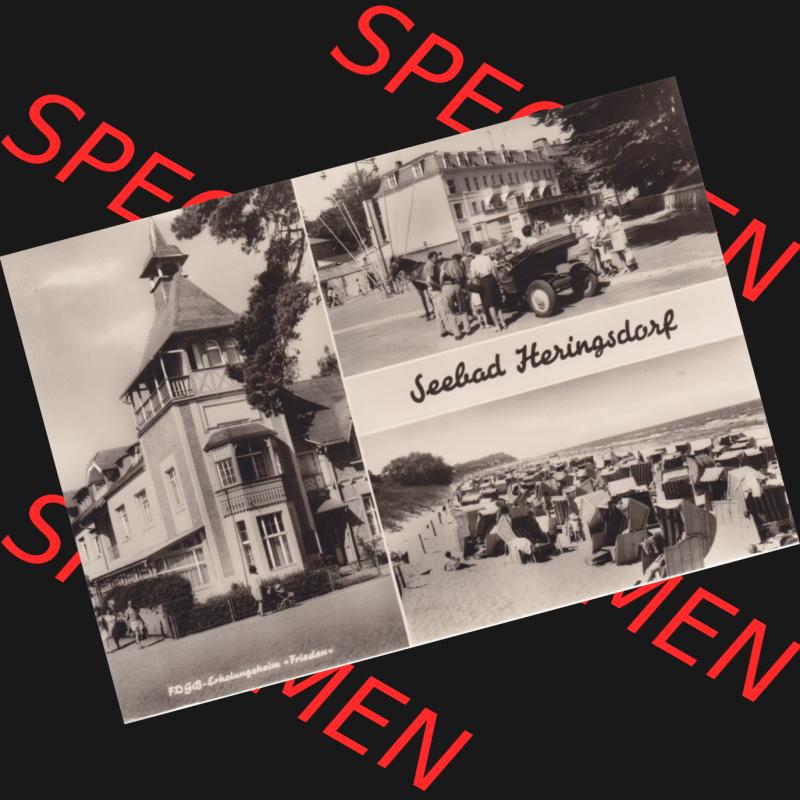Ansichtskarte DDR Bezirk Rostock, Kreis Wolgast, Insel Usedom Seebad Heringsdorf. Ansichtskarte bzw. Postkarte aus DDR-Zeiten der Deutschen Demokratischen Republik vom DDR Bezirk... Sammlung