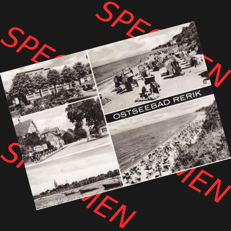 Ansichtskarte DDR Bezirk Rostock, Kreis Bad Doberan, Ostseebad, Stadt Rerik in s/w / schwarzweiß 1975, Kurhaus, Leuchtturm, A Haff, Strand.... Sammlung