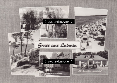 Ansichtskarte bzw. Postkarte in s/w aus DDR-Zeiten, Bezirk Rostock, Kreis Greifswald, Ostseebad Lubmin der DDR Sammlung