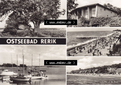 Ansichtskarte bzw. Postkarte in s/w - schwarzweiß aus DDR-Zeiten, Bezirk Rostock, Kreis Bad Doberan, Ostseebad Rerik der DDR Sammlung