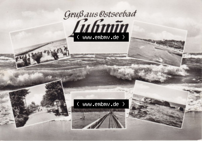 Ansichtskarte bzw. Postkarte in s/w aus DDR-Zeiten, Bezirk Rostock, Kreis Greifswald, Ostseebad Lubmin der DDR Sammlung