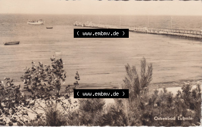 Ansichtskarte bzw. Postkarte in s/w aus DDR-Zeiten, Bezirk Rostock, Kreis Greifswald, Ostseebad Lubmin der DDR Sammlung