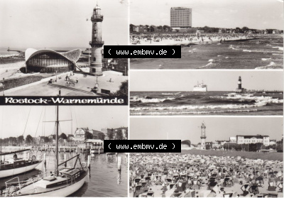 Ansichtskarte bzw. Postkarte in s/w - schwarzweiß aus DDR-Zeiten, Bezirk Rostock, Stadtkreis Rostock, Hansestadt Rostock der... Sammlung