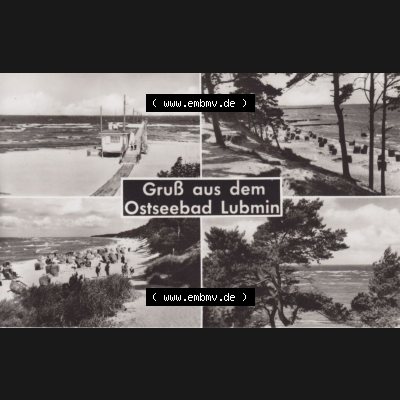 Ansichtskarte DDR Bezirk Rostock, Kreis Greifswald, Ostseebad Lubmin in s/w - schwarzweiß 1968, Gruß aus dem Ostseebad Lubmin, gelaufen am 15.07.68.... Sammlung