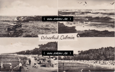 Ansichtskarte bzw. Postkarte in s/w aus DDR-Zeiten, Bezirk Rostock, Kreis Greifswald, Ostseebad Lubmin der DDR Sammlung