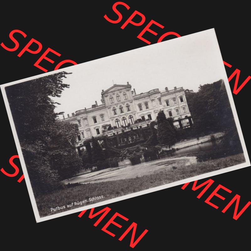 Ansichtskarte DDR Bezirk Rostock, Kreis Rügen, Stadt Putbus, Putbus auf Rügen, Schloss. Ansichtskarte bzw. Postkarte in s/w / schwarzweiß aus... Sammlung