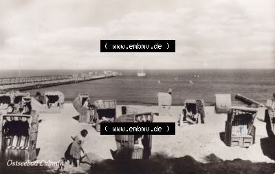 Ansichtskarte bzw. Postkarte in s/w aus DDR-Zeiten, Bezirk Rostock, Kreis Greifswald, Ostseebad Lubmin der DDR Sammlung