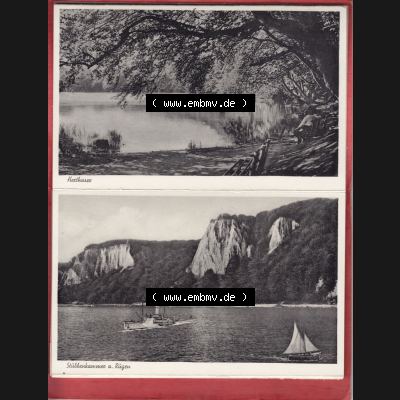 Ansichtskarten DDR Ostseebad Lohme, Ansichtskartenmappe mit unbekannten Alter, Verlag Julius Simonsen, Oldenburg i. Holstein Hertasee und Stubbenkammer a. Rügen Ansichtskarte... Sammlung