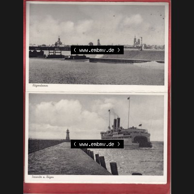 Ansichtskarten DDR Ostseebad Lohme, Ansichtskartenmappe mit unbekannten Alter, Verlag Julius Simonsen, Oldenburg i. Holstein Rügendamm und Sassnitz a. Rügen Ansichtskarte... Sammlung