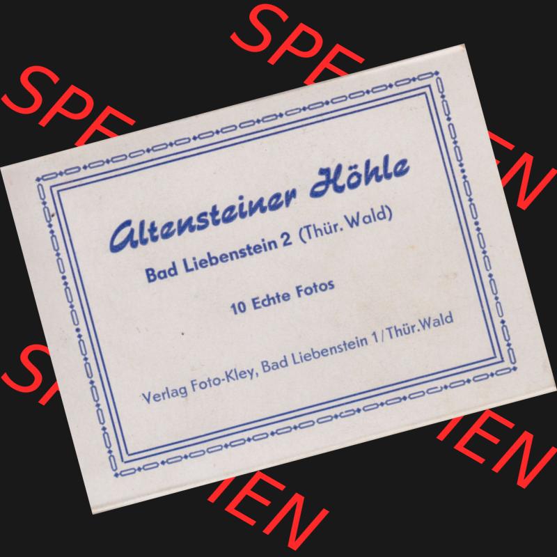 Echtes Foto der DDR Bezirk Suhl, Kreis Bad Salzungen, Stadt Bad Liebenstein, Foto-Mappe Altensteiner Höhle Thüringer Wald Altensteiner Höhle. 10 Echte Fotos aus... Sammlung