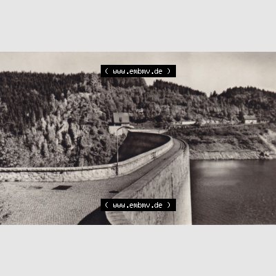 Echt Foto-Mappe der DDR, Bezirk Karl-Marx-Stadt, Kreis Aue, Sosa / Erzgebirge A 3-70 IV-14-45 H 094, SOSA (Erzgebirge), Talsperre des FRiedens. Fotos... Sammlung