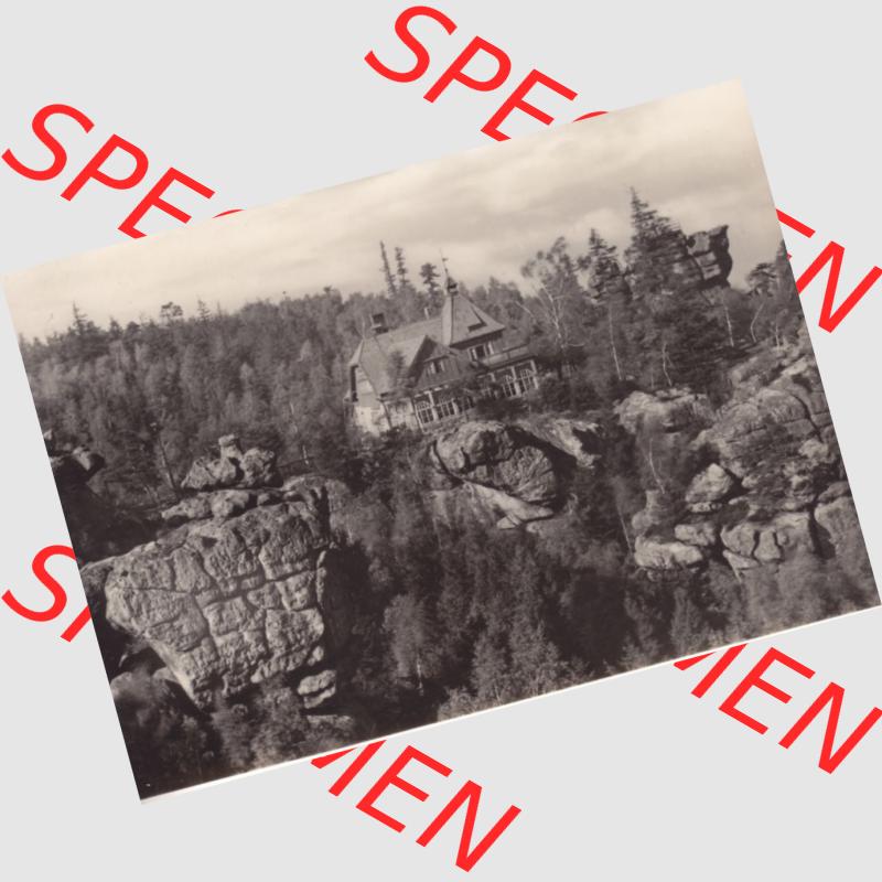 Fotos DDR Bezirk Dresden, Kreis Zittau, Gemeinde Oybin, Zittauer Gebirge Der Töpfer, Original-Foto-Bildchen, Silesia-Verlag, E. Wagner Söhne Die Töpferbaude.... Sammlung