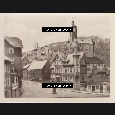 DDR Bezirk Suhl, Kreis Neuhaus am Rennweg, Stadt Lauscha mit 10 Echten Fotos aus Foto-Mappe von 1956, Lauscha - Hüttenplatz. Foto-Abzüge aus DDR-Zeiten Bezirk Suhl der... Sammlung