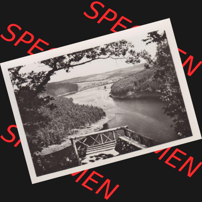 Fotos DDR, Bezirk Gera, Kreis Jena, Am Stausee der Saaletalsperre, Verlag Bildverlag Photo-König 1967, Lobenstein Blick vom Heinrichstein. Foto-Handabzüge... Sammlung