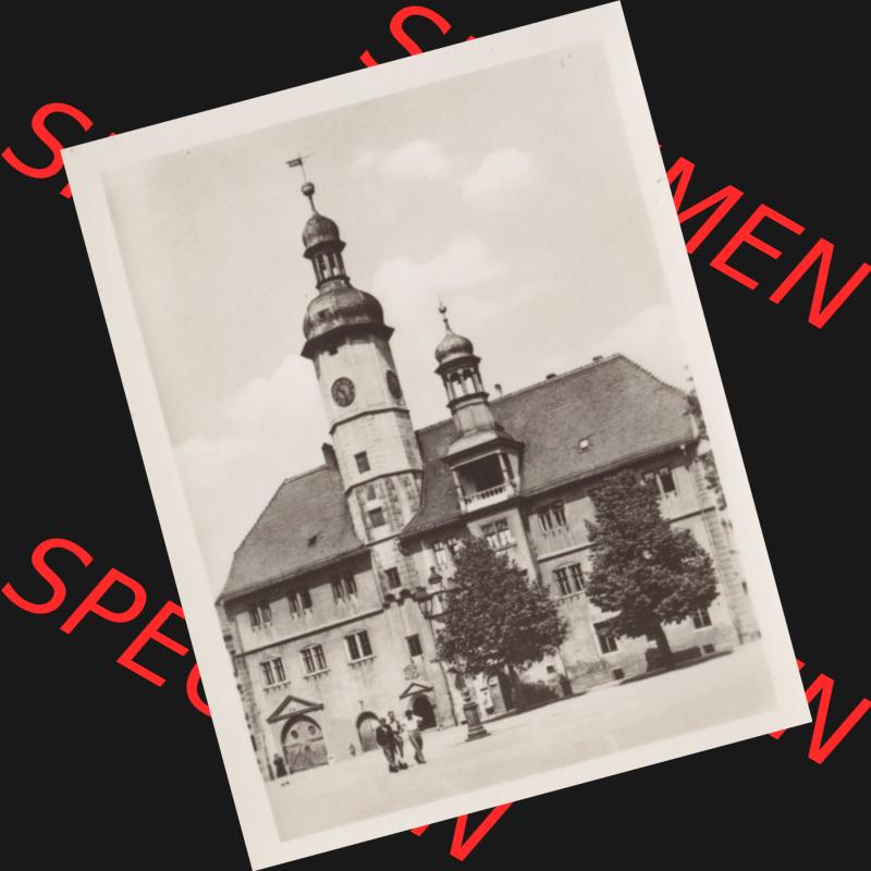 Fotos DDR Bezirk Gera, Kreis Eisenberg, Eisenberg (Thüringen), 10 Echte Fotos Ansichten Foto-Mappe Rathaus. Foto-Abzüge aus DDR-Zeiten Bezirk Gera der Deutschen... Sammlung