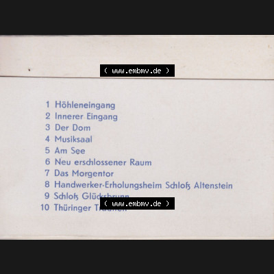 Echtes Foto der DDR Bezirk Suhl, Kreis Bad Salzungen, Stadt Bad Liebenstein, Foto-Mappe Altensteiner Höhle Thüringer Wald Altensteiner Höhle Mappen-Übersicht.... Sammlung
