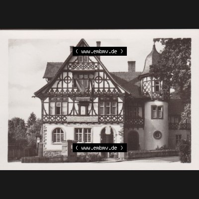 Fotos der DDR Bezirk Suhl, Kreis Bad Salzungen, Stadt Bad Liebenstein, Ansichten Mappe vom Verlag Erhard Neubert, Karl-Marx-Stadt, 1954 Bad Liebenstein, Post (1).... Sammlung