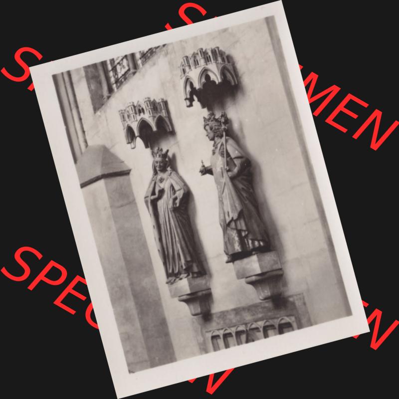 Fotos DDR Bezirk Dresden, Kreis Meißen, Stadt Meißen, Foto-Mappe von 1953, speziell Dom zu Meissen, 10 Bildchen Echt Foto Kaiser Otto I. und Adelheid von... Sammlung